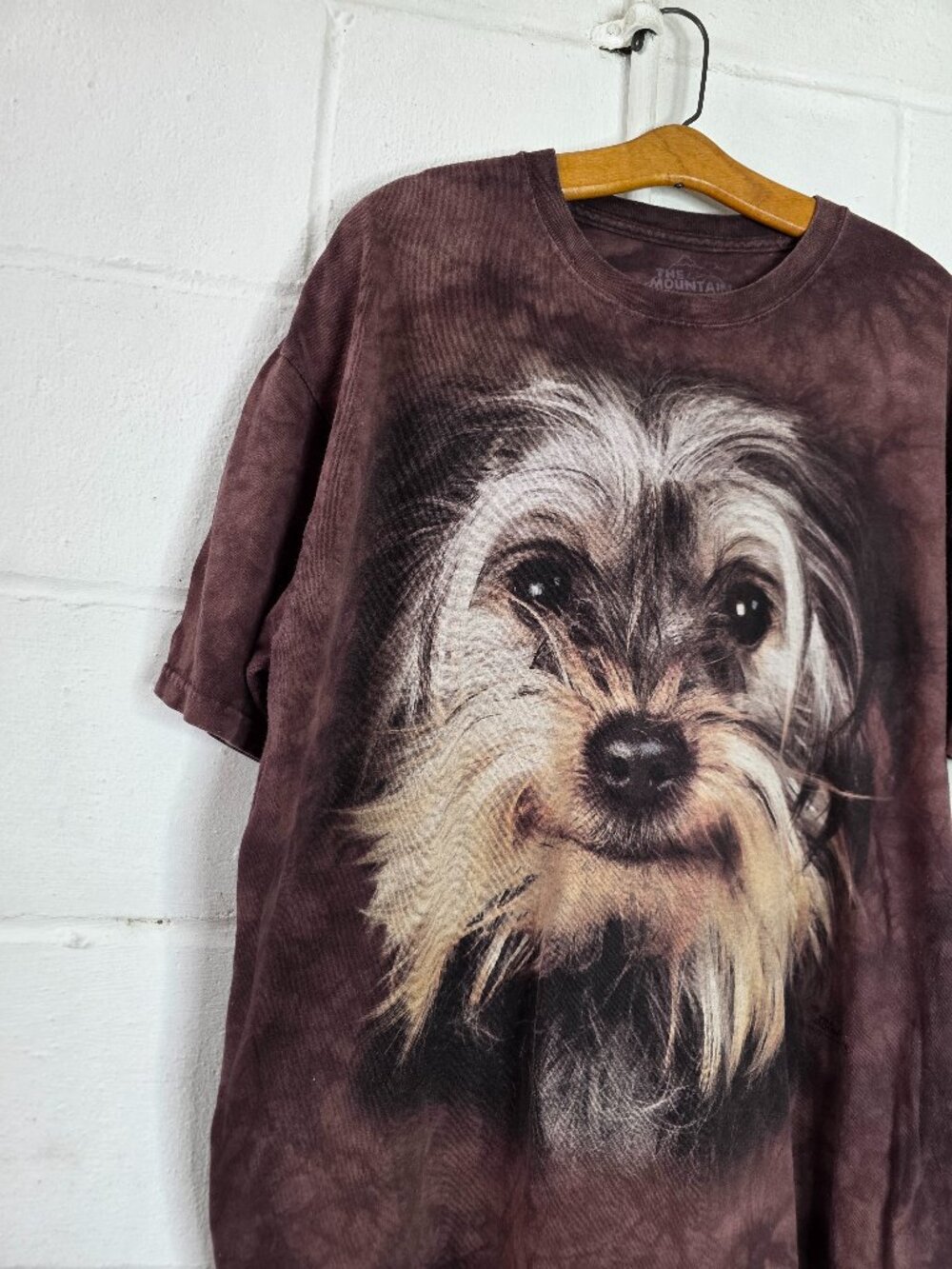 Gorpcore Dadcore Eclectic The Mountain Yorkie Yorkshire Terrier Portrait Tshirt